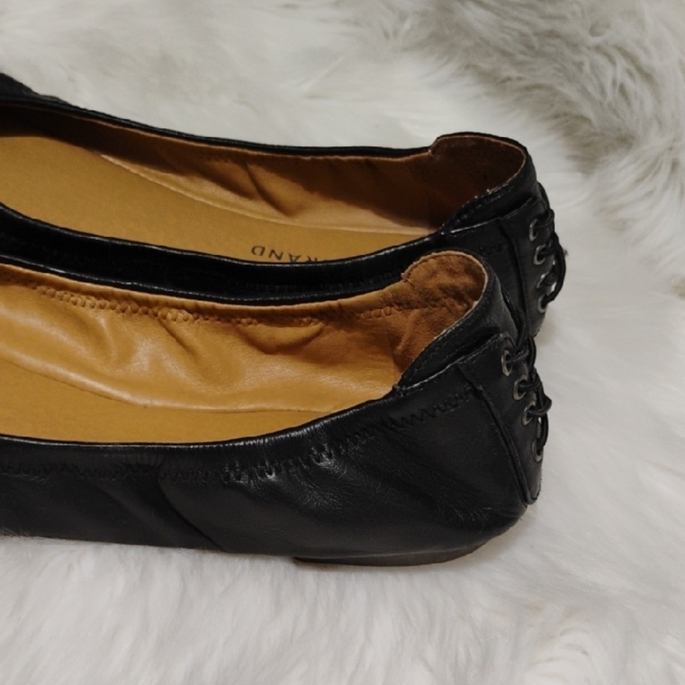 (#47) Lucky Brand Black Leather Ballet Flats Sz.11 - Picture 2 of 8